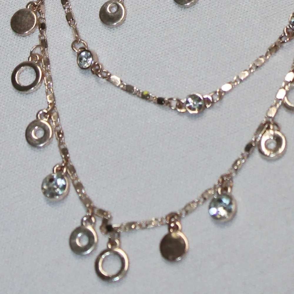 Metal Rose and Yellow Gold Tri-Necklace - Picture 4 of 5